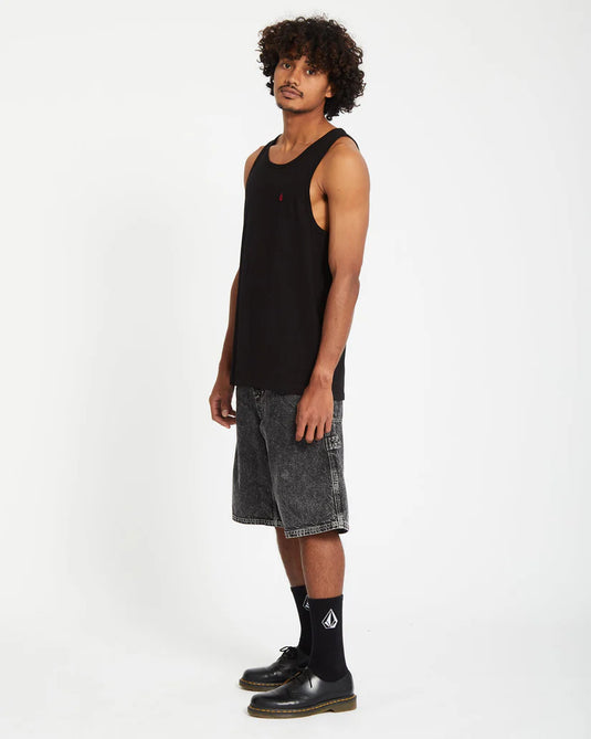 Volcom Men's Stone Blanks Tank Top Black A4512605_BLK