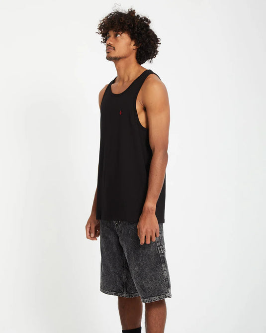 Volcom Men's Stone Blanks Tank Top Black A4512605_BLK