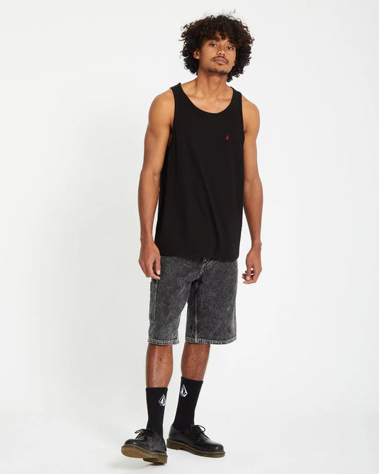 Volcom Men's Stone Blanks Tank Top Black A4512605_BLK