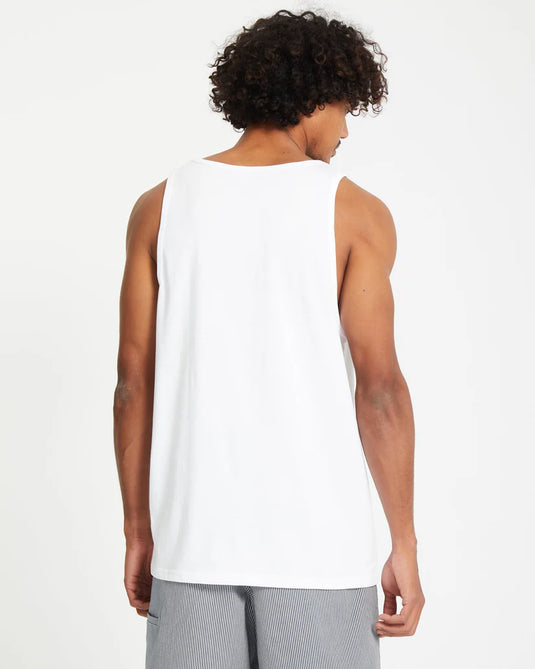 Volcom Men's Stone Blanks Tank Top White A4512605_WHT
