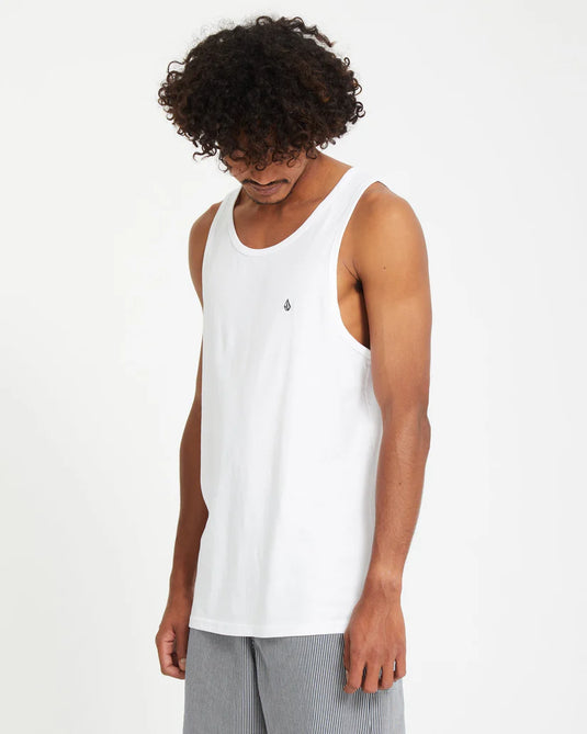 Volcom Men's Stone Blanks Tank Top White A4512605_WHT