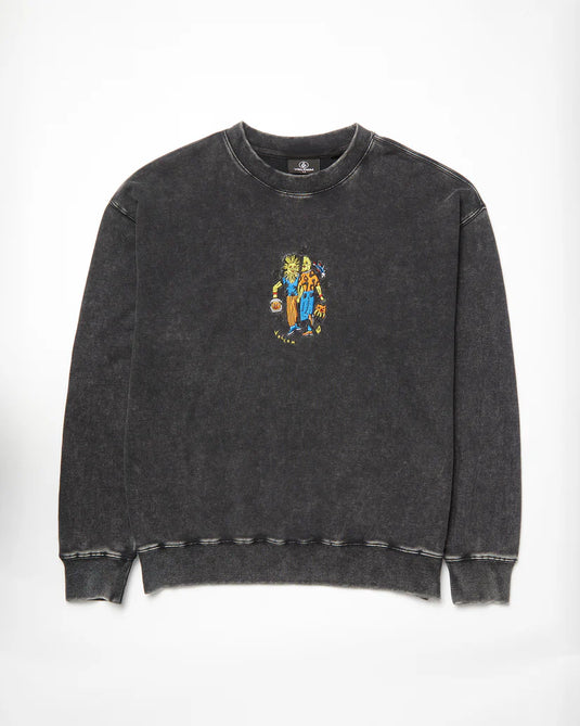 Volcom Unisex Bob Mollema Sweatshirt Light Acid Black A4612504_LAB