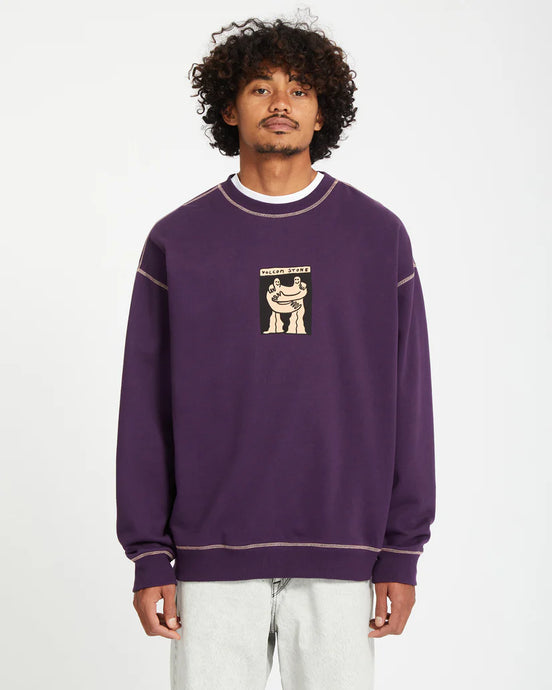 Volcom Men's Podcol Sweatshirt Grape Royale A4612505_GPR