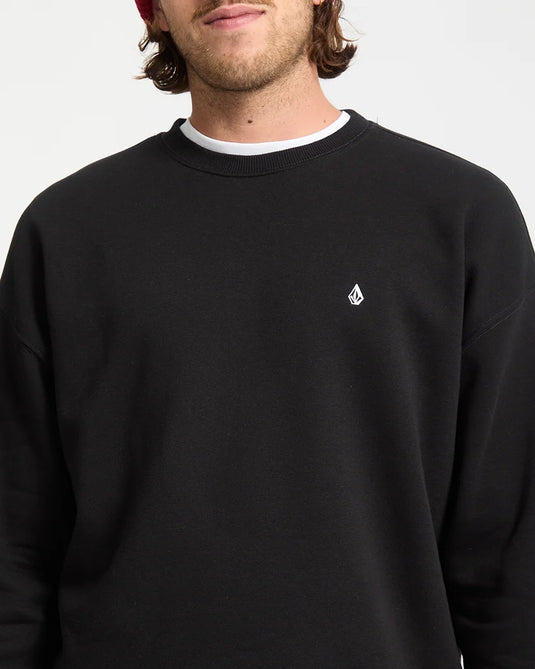 Volcom Men's Single Stone Sweatshirt Black A4612625-BLK