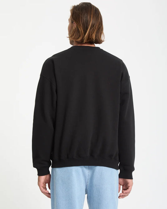 Volcom Men's Single Stone Sweatshirt Black A4612625-BLK