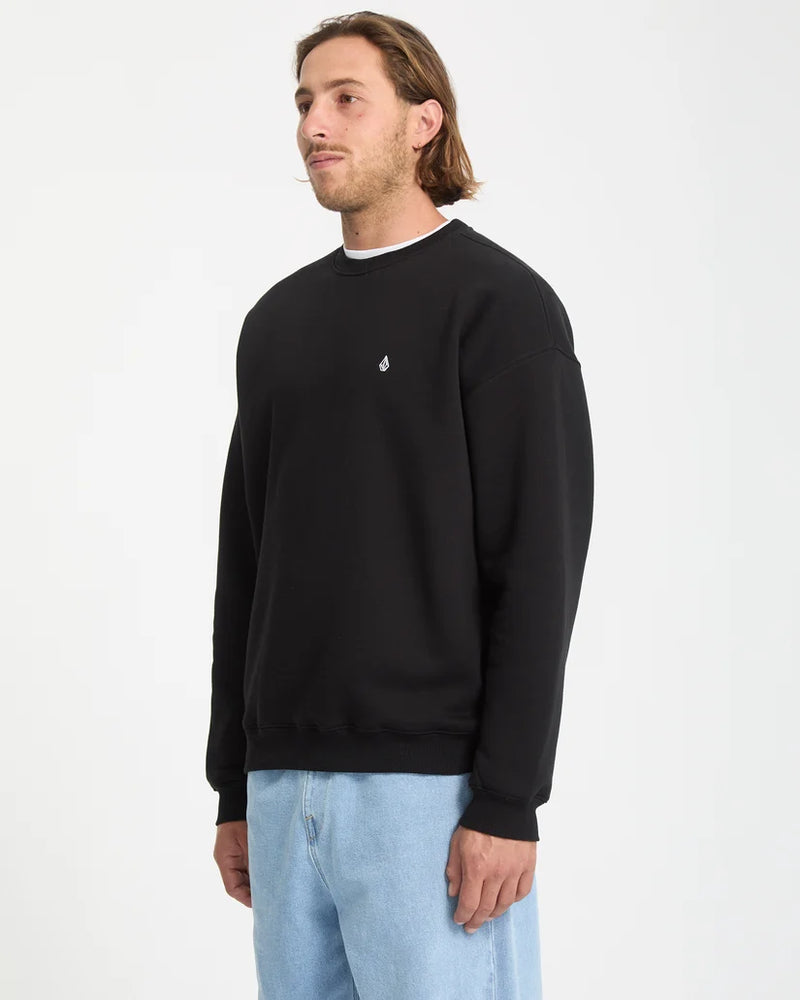 Load image into Gallery viewer, Volcom Men's Single Stone Sweatshirt Black A4612625-BLK
