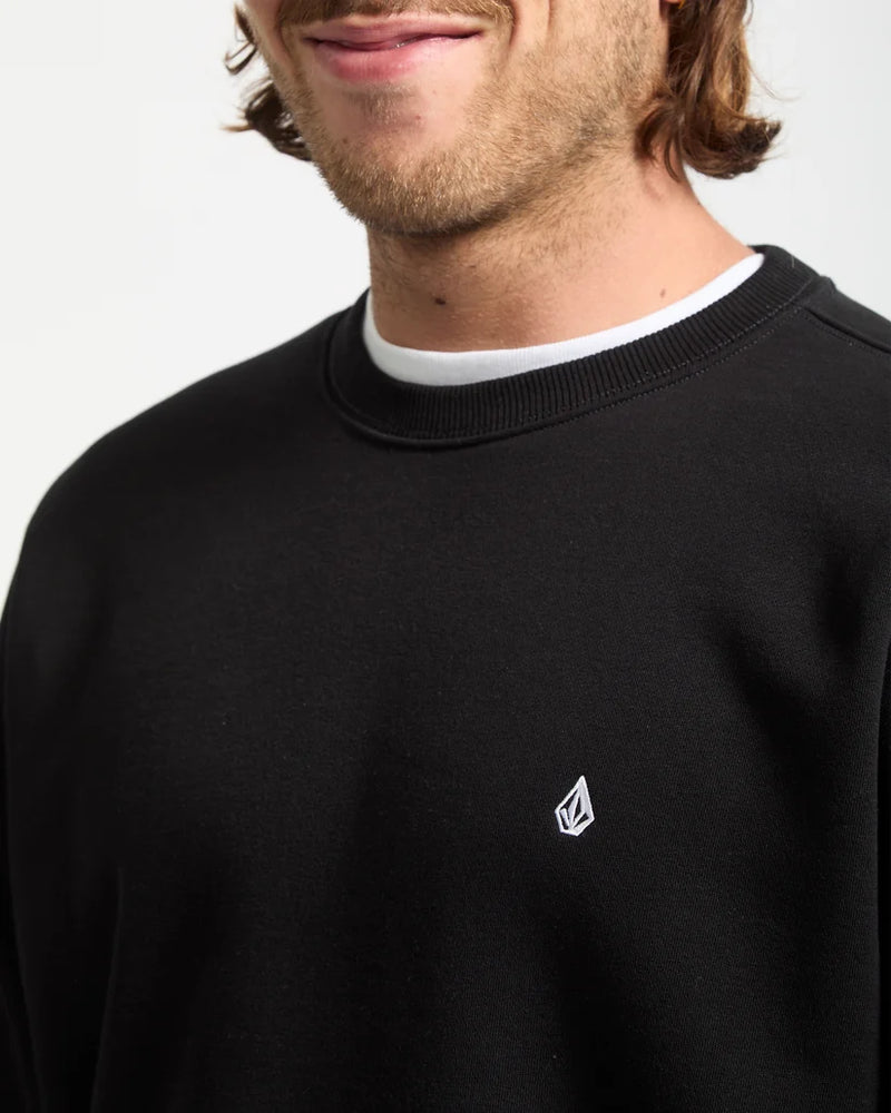 Load image into Gallery viewer, Volcom Men's Single Stone Sweatshirt Black A4612625-BLK
