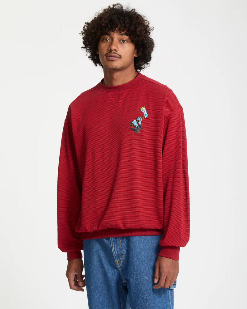 Load image into Gallery viewer, Volcom Unisex J.J. Villard Sweatshirt Lifeguard Red A4632505_LRD

