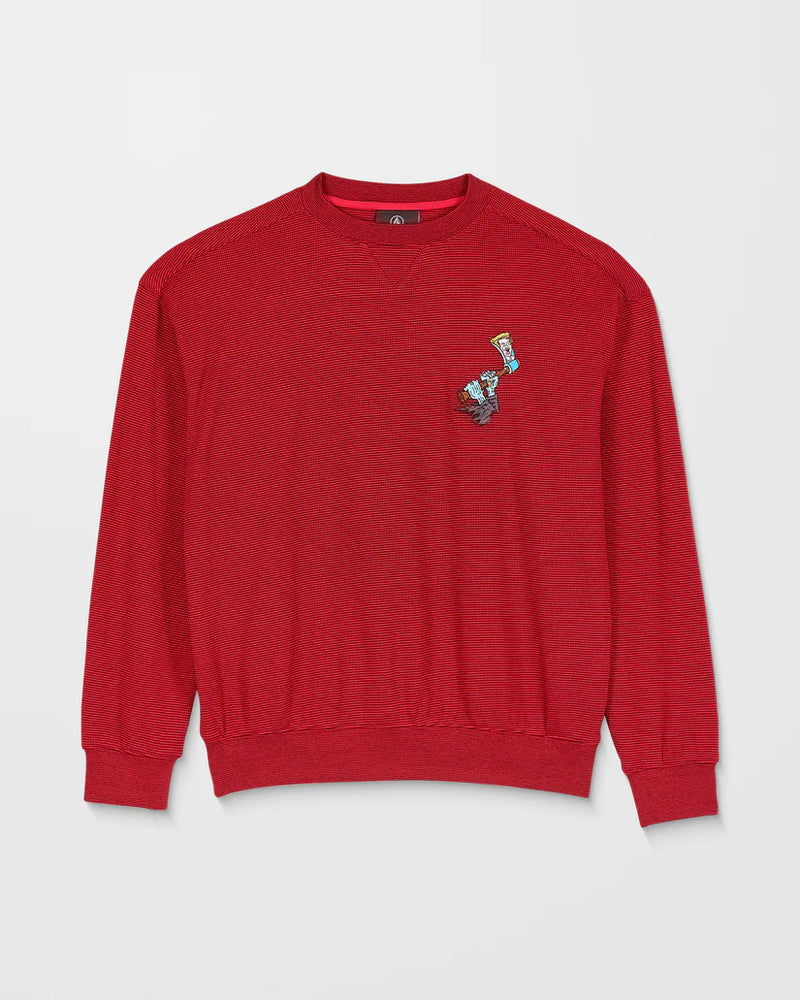 Load image into Gallery viewer, Volcom Unisex J.J. Villard Sweatshirt Lifeguard Red A4632505_LRD
