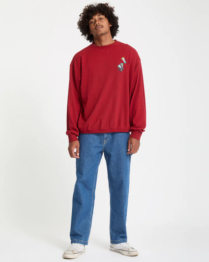 Load image into Gallery viewer, Volcom Unisex J.J. Villard Sweatshirt Lifeguard Red A4632505_LRD
