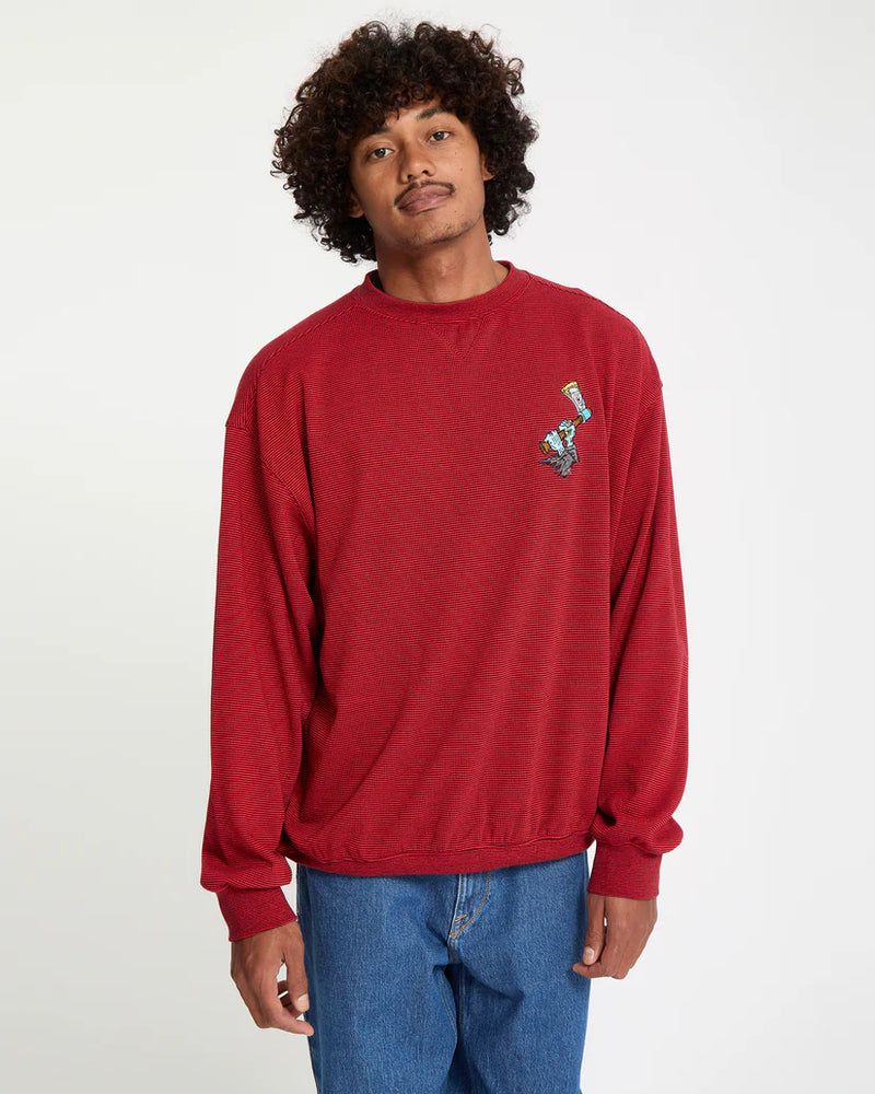 Load image into Gallery viewer, Volcom Unisex J.J. Villard Sweatshirt Lifeguard Red A4632505_LRD
