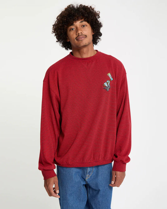 Volcom Unisex J.J. Villard Sweatshirt Lifeguard Red A4632505_LRD