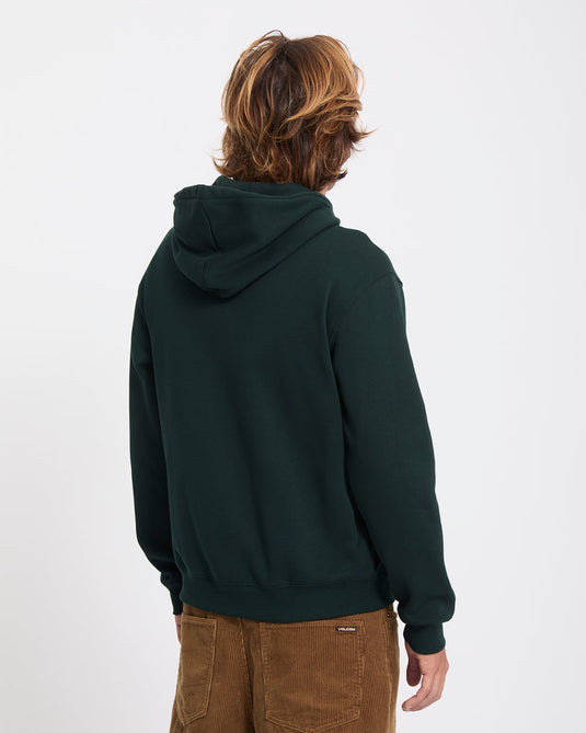 Volcom Men's Single Stone Zip Hoodie Scarab A4812605-SCB