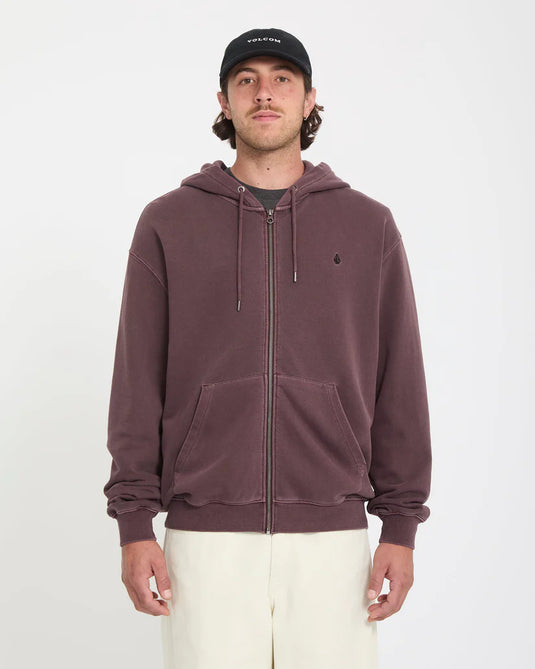 Volcom Men's Single Stone Full Zip Hoodie Pistol Punch A4812609_PSP