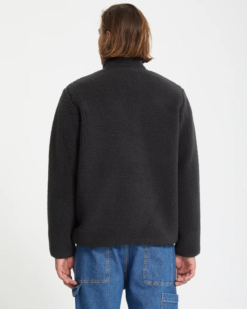 Load image into Gallery viewer, Volcom Men&#39;s Storm Stone Zip Fleece Asphalt Black A4842300-ASB
