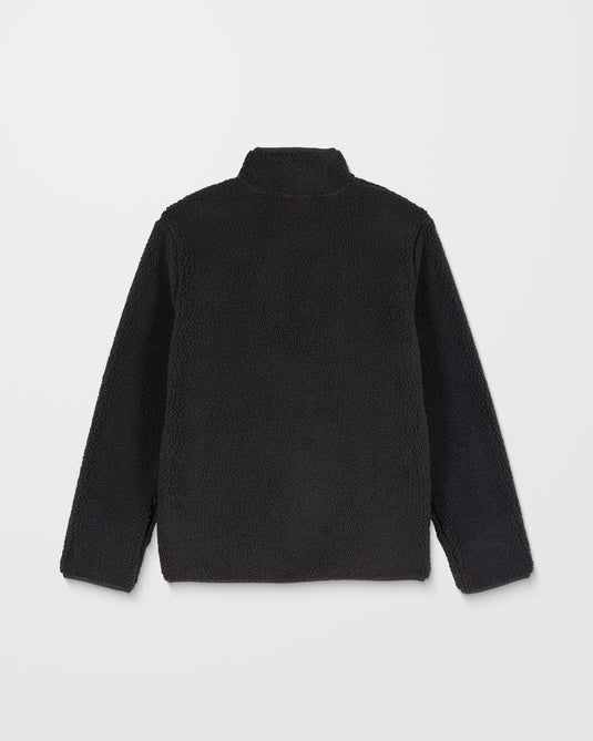 Volcom Men's Storm Stone Zip Fleece Asphalt Black A4842300-ASB