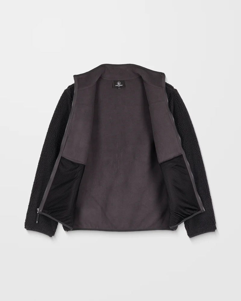 Load image into Gallery viewer, Volcom Men&#39;s Storm Stone Zip Fleece Asphalt Black A4842300-ASB
