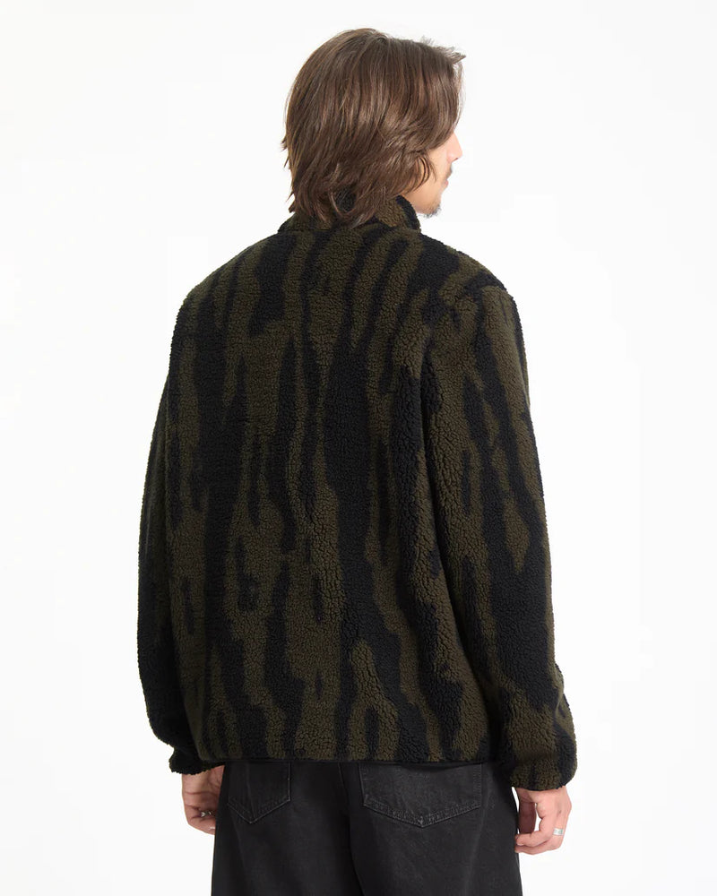 Load image into Gallery viewer, Volcom Men&#39;s Storm Stone Sherpa ZIp Sweatshirt Sage Leaf A4842300-SLE
