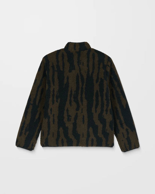 Volcom Men's Storm Stone Sherpa ZIp Sweatshirt Sage Leaf A4842300-SLE