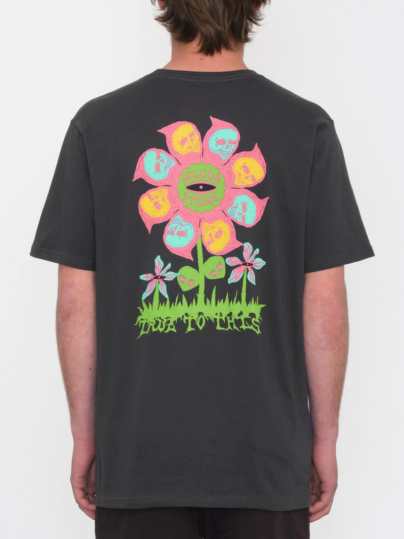 Load image into Gallery viewer, Volcom Men&#39;s Flower Budz T-Shirt Stealth A5012400_STH
