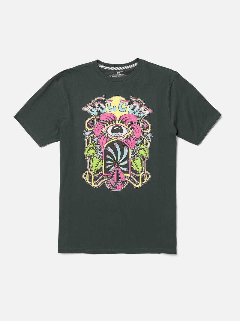 Load image into Gallery viewer, Volcom Men&#39;s Eye See Yew T-Shirt Stealth A5012404_STH

