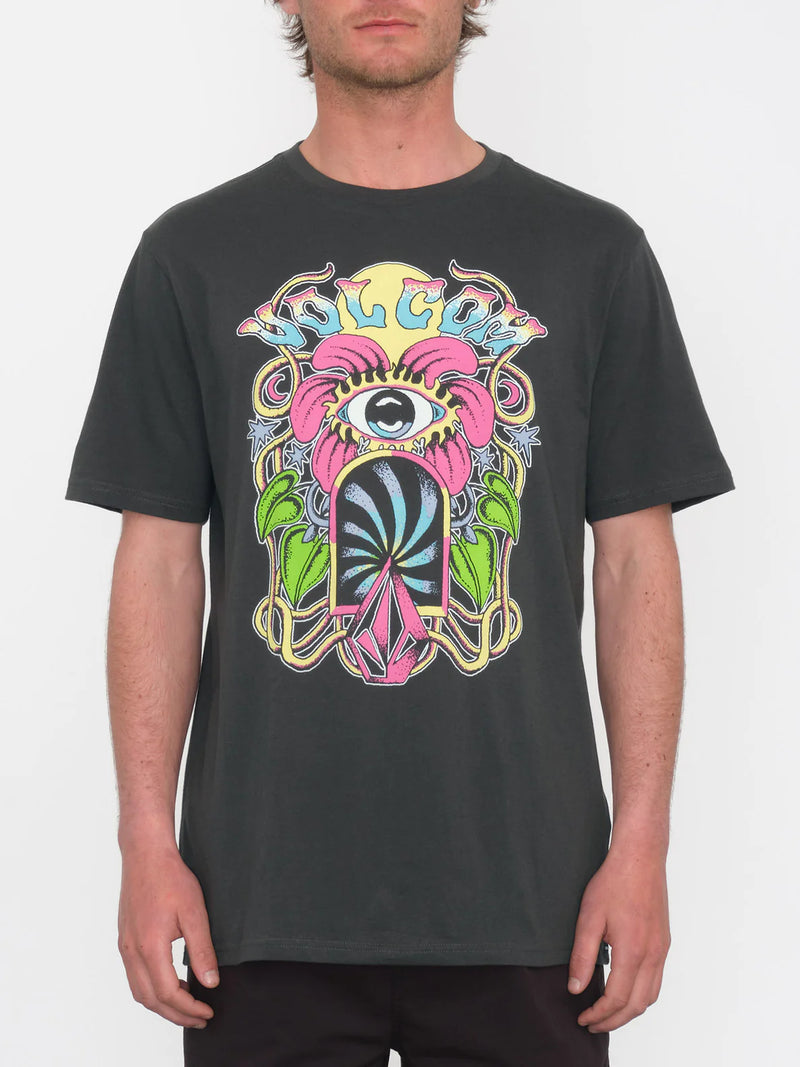 Load image into Gallery viewer, Volcom Men&#39;s Eye See Yew T-Shirt Stealth A5012404_STH
