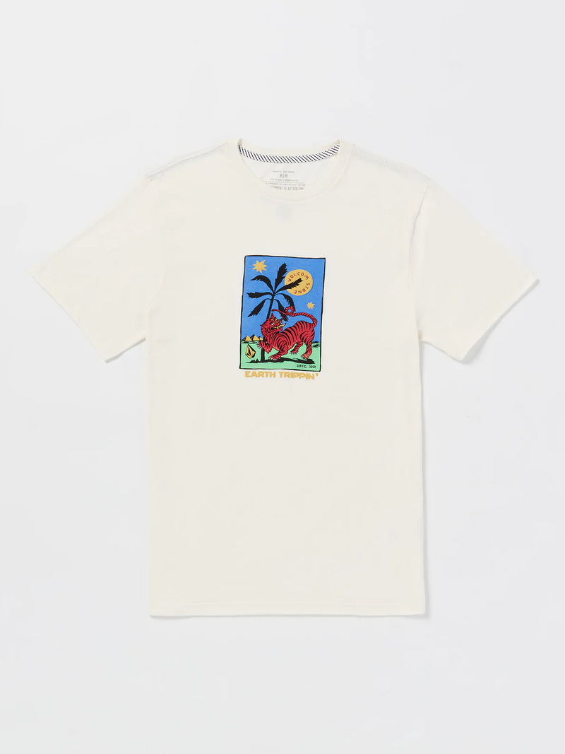 Load image into Gallery viewer, Volcom Men&#39;s Tarot Tiger Farm To Yarn T-Shirt Off White A5022401_OFW
