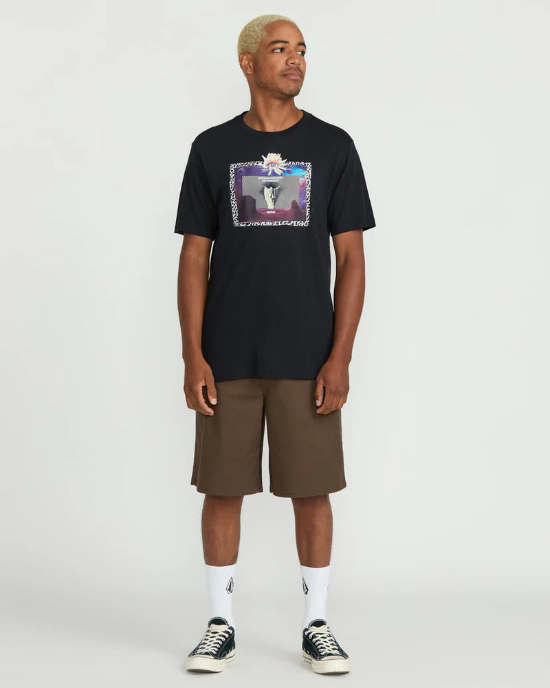 Load image into Gallery viewer, Volcom Men&#39;s Eyecansee T-Shirt Antique Black A5022506_AQK

