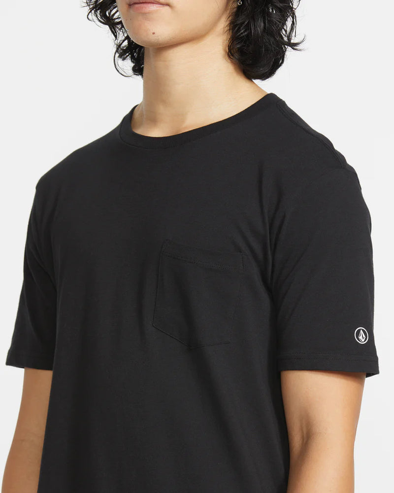 Load image into Gallery viewer, Volcom Men&#39;s Solid Pocket Short Sleeve T-Shirt Black A5042210_BLK
