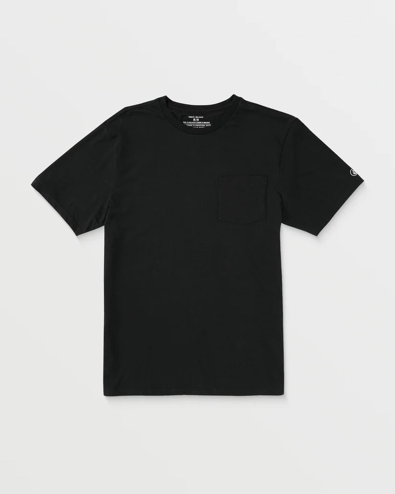 Load image into Gallery viewer, Volcom Men&#39;s Solid Pocket Short Sleeve T-Shirt Black A5042210_BLK
