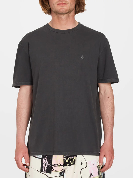 Volcom Men's Solid Stone Classic Fit T-Shirt Black A5212317_BLK