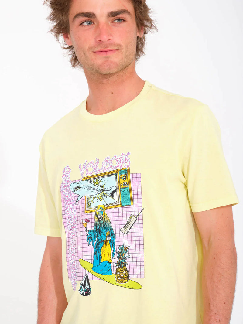 Load image into Gallery viewer, Volcom Men&#39;s Frenchsurf T-Shirt Aura Yellow A5212408_AUR
