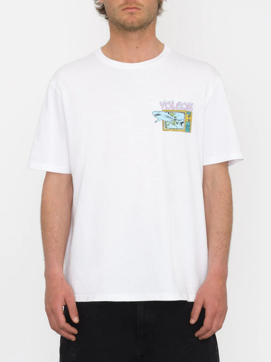Volcom Men's Frenchsurf Classic Fit T-Shirt White A5212408_WHT