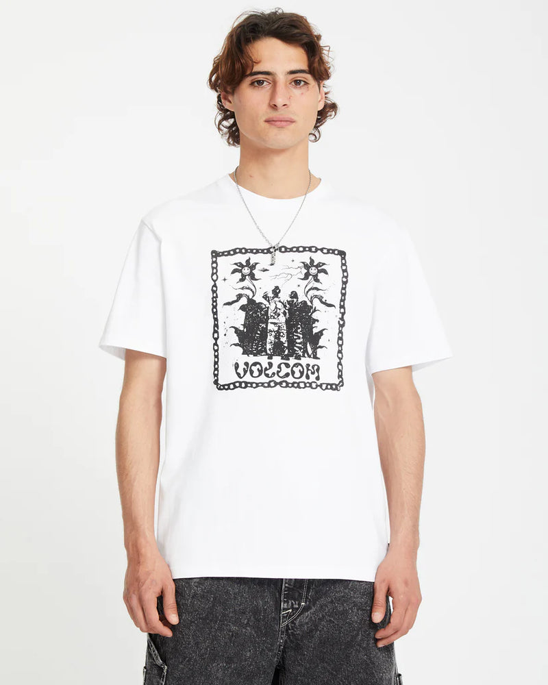 Load image into Gallery viewer, Volcom Men&#39;s Filip Rygalski 1 T-Shirt White A5212554_WHT
