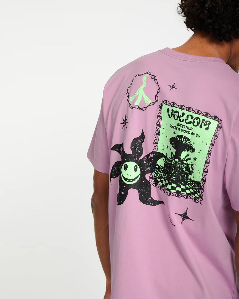 Load image into Gallery viewer, Volcom Men&#39;s Filip Rygaski 2 T-Shirt Steel Purple A5212555_STL
