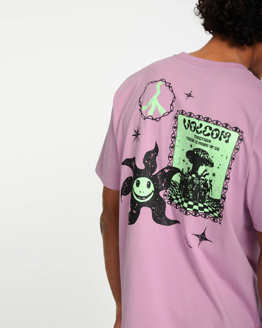 Volcom Men's Filip Rygaski 2 T-Shirt Steel Purple A5212555_STL