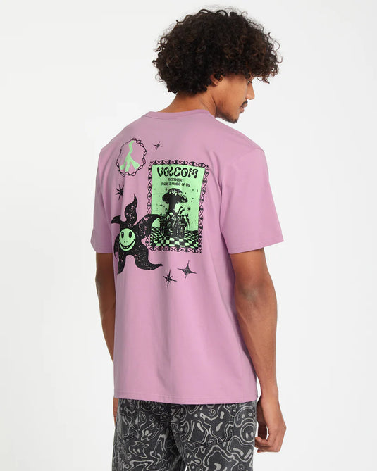 Volcom Men's Filip Rygaski 2 T-Shirt Steel Purple A5212555_STL