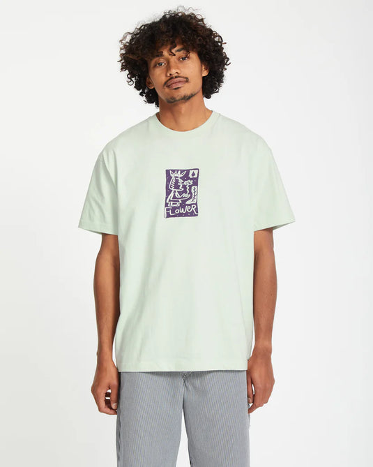 Volcom Men's Flowatch T-Shirt Cloud Blue A5212557_CLB