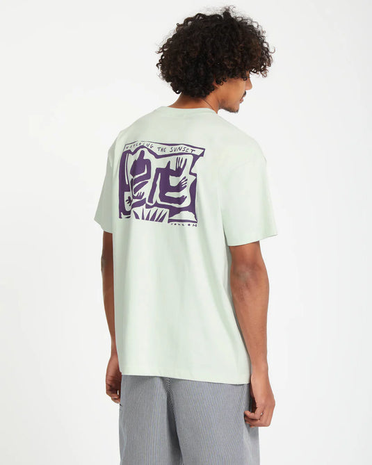 Volcom Men's Flowatch T-Shirt Cloud Blue A5212557_CLB