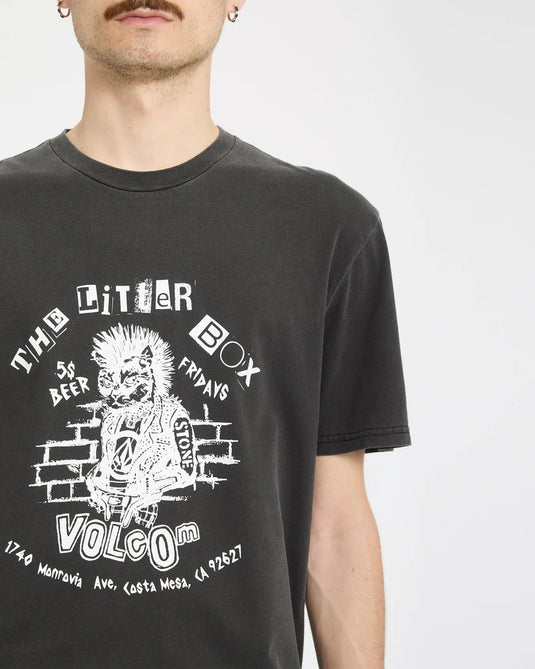 Volcom Men's Punkat T-Shirt Black A5212613_BLK
