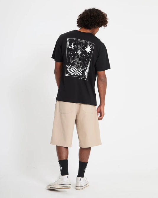 Volcom Men's Nowhere T-Shirt Black A5212616_BLK