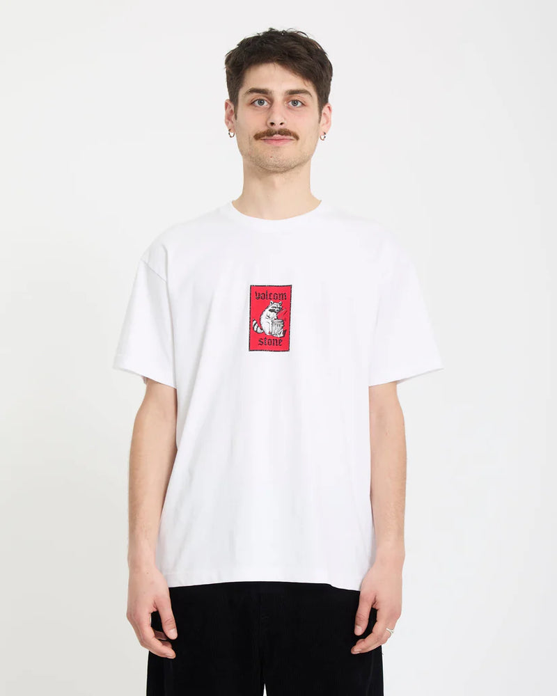 Load image into Gallery viewer, Volcom Men's Rockout T-Shirt White A5212622_WHT

