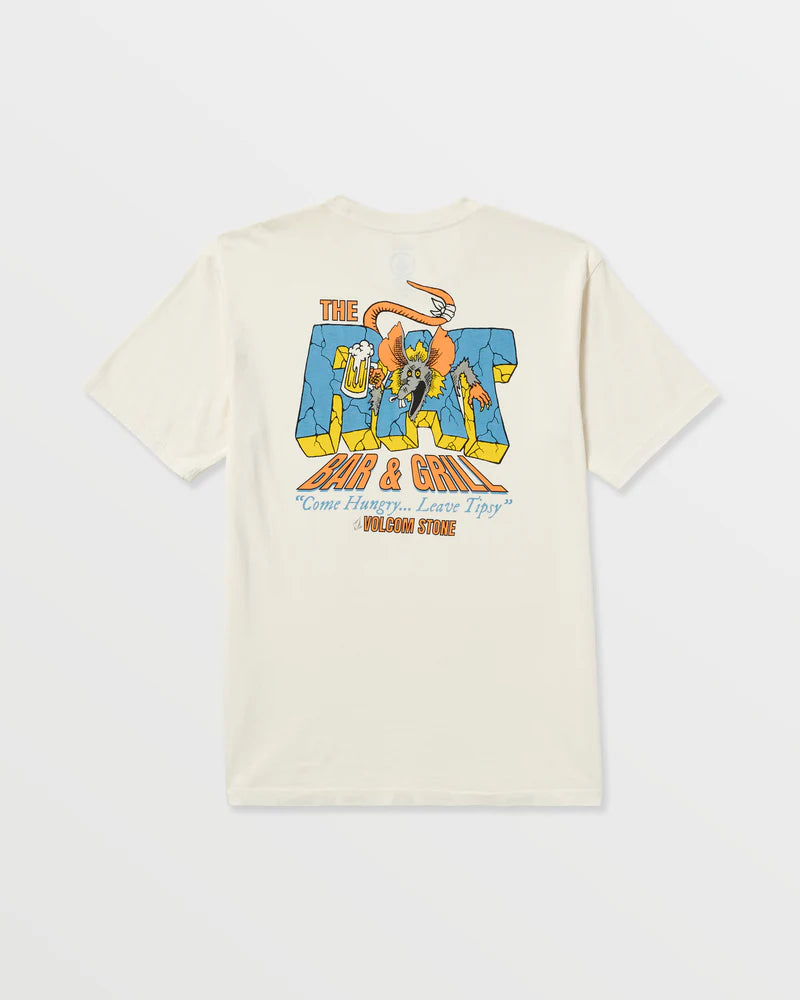 Load image into Gallery viewer, Volcom Men&#39;s Rat Bar T-Shirt Off White A5222501_OFW
