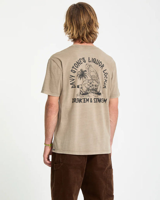 Volcom Men's Liquor Locker T-Shirt Brindle A5232552-BNL