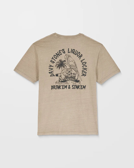 Volcom Men's Liquor Locker T-Shirt Brindle A5232552-BNL