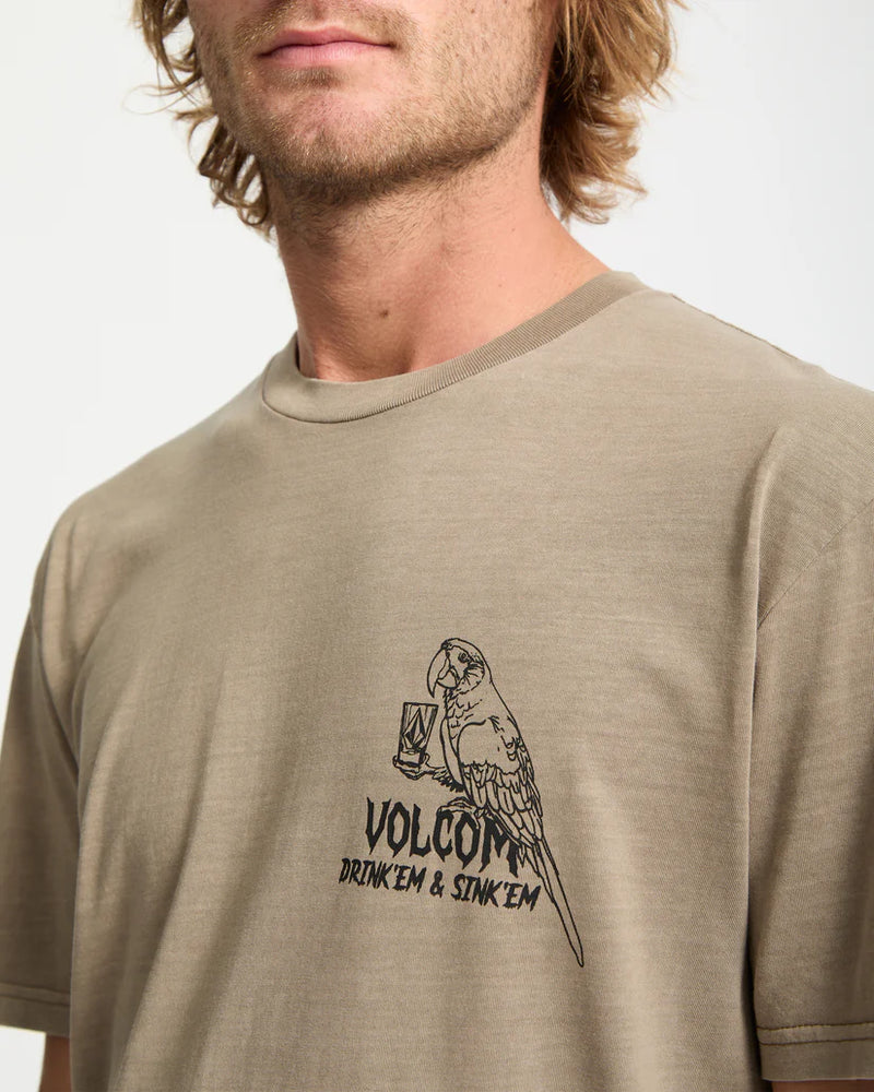 Load image into Gallery viewer, Volcom Men&#39;s Liquor Locker T-Shirt Brindle A5232552-BNL
