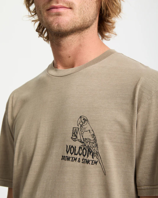 Volcom Men's Liquor Locker T-Shirt Brindle A5232552-BNL