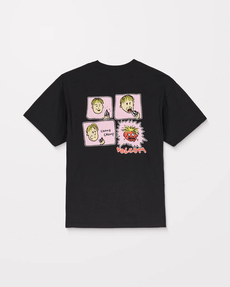 Load image into Gallery viewer, Volcom Men&#39;s Chomp Chomp T-Shirt Black A5232558-BLK
