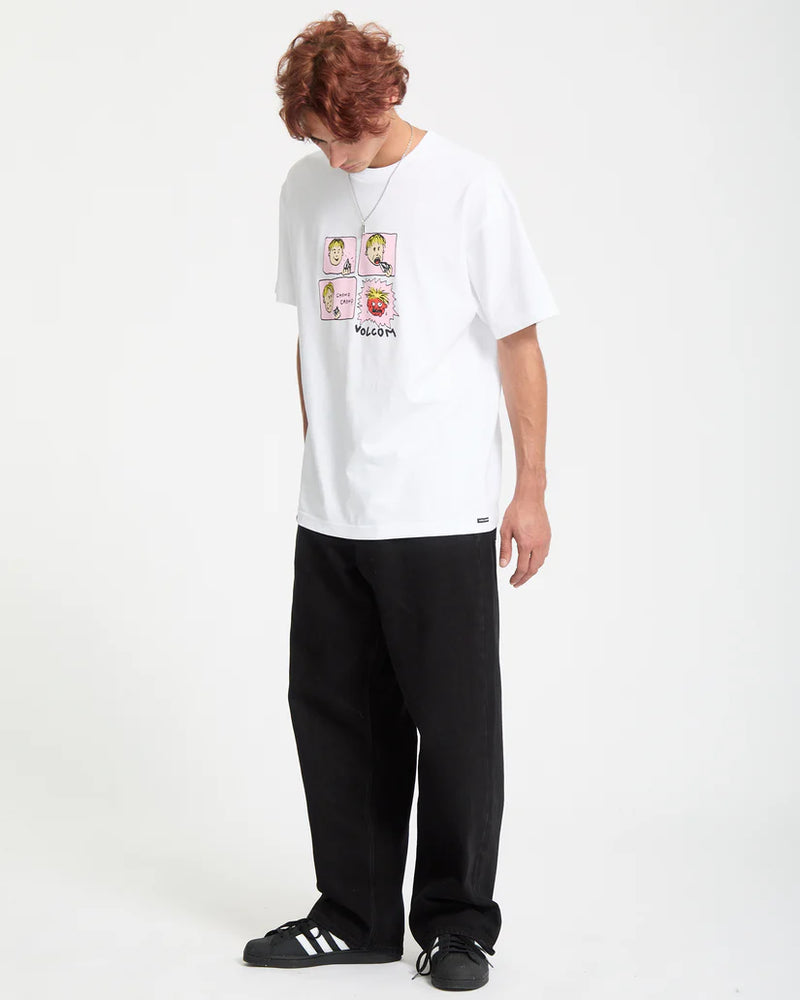 Load image into Gallery viewer, Volcom Men&#39;s Chomp Chomp T-Shirt White A5232558-WHT

