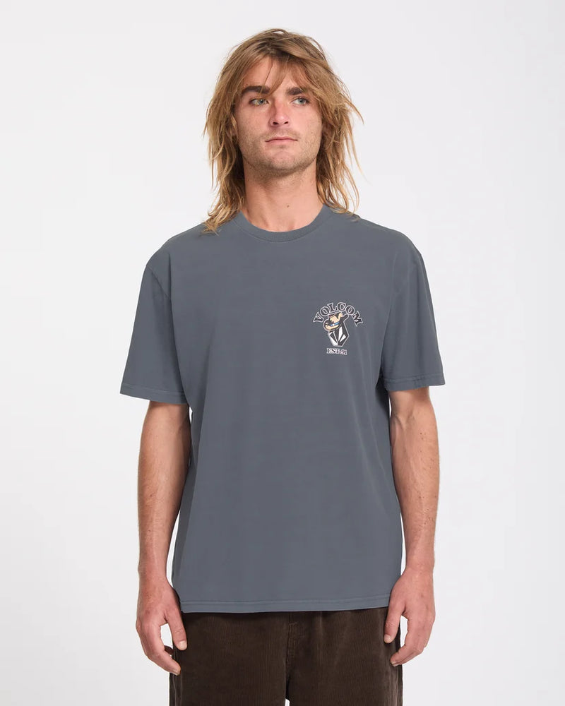 Load image into Gallery viewer, Volcom Men's Bad Luck T-Shirt Storm Blue A5232603-SRB
